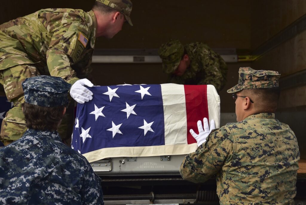 Reseach find: Photos of the Honorable Carry ceremony when unidentified remains, including Norton's (X-182), were returned to American soil on January 30, 2019.